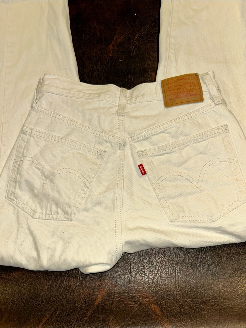 Levi's White High-Rise 501 Women’s Jeans. Vintage! Boots Sold Separately - Picture 12 of 15